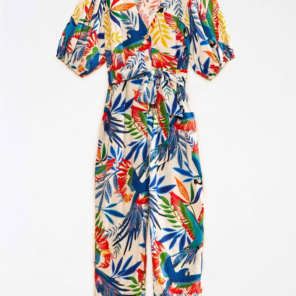 Tropical Print Jumpsuit